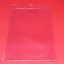 Porta CREDENCIAL Transp Bolsa de PVC Vert 10x15cm área útil 11x17cm área total s/ cordão (Cento)