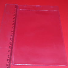 Porta CREDENCIAL Transp Bolsa de PVC 11x17cm c/ 10x15cm área útil S/ cordão (ct)