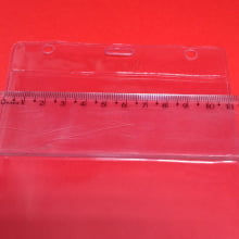 Porta CREDENCIAL Transp Bolsa de PVC 11x17cm c/ 10x15cm área útil S/ cordão (ct)