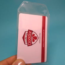 Porta Cartão Documento Bolsa PVC Transp c/ aba 62x110mm