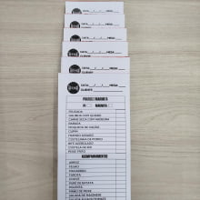 Blocos ou Comandas Sulfite 75g Preto Branco 10x21cm 1x0 cores c/ 10 blocos de 100 folhas