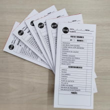 Blocos ou Comandas Sulfite 75g Preto Branco 10x21cm 1x0 cores c/ 10 blocos de 100 folhas