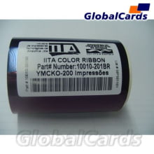 Ribbon IITA Colorido 10010-201BR YMCKO - 200 impressões para Impressora iita plus ou iita max