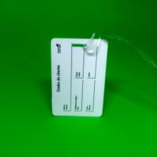 Cartão de Identificação de Bagagem com alça transparente de pvc 0,76mm 4x1cores
