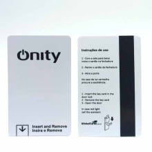 Cartão Fechadura Hotel Magnético Baixa com Economizador de Energia 1x1cor Modelo Onity (100un) - Gráfica Globalcards