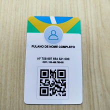Cartão SUS em PVC 0,76mm 4x4 cores com qr code - Gráfica Globalcards