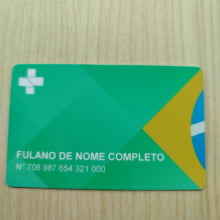 Cartão SUS em PVC 0,76mm 4x4 cores com qr code - Gráfica Globalcards