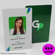 Crachá PVC Personalizado 0,76mm 4x4 Cores Frente e Verso Colorida com Foto e Dados Variáveis