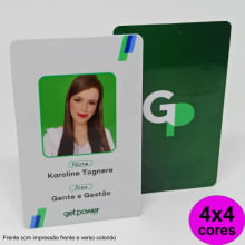 Crachás PVC 0,76mm 4x4 Cores com Dados Frente Cor e Verso Cor - Min 006 - Globalcards Gráfica e Suprimentos