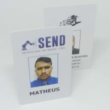 Crachás de PVC 0,76mm com Chip Inteligente 1K (13,56mhz) 4x1 Cores