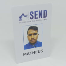 Crachás de PVC 0,76mm com Chip Inteligente 1K (13,56mhz) 4x1 Cores