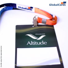 Credencial Eventos em PVC 0,50mm 4x0 cores tamanho 9,5 x 13,5cm 