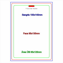 Credencial Eventos em PVC 0,50mm 4x0 cores tamanho 9,5 x 13,5cm 