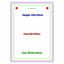 Credencial Eventos em PVC 0,50mm 4x0 cores tamanho 9,5 x 13,5cm