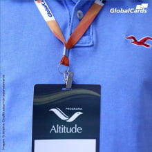 Credencial Eventos em PVC 0,50mm 4x0 cores tamanho 9,5 x 13,5cm