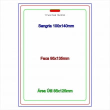 Credencial Eventos em PVC 0,50mm 4x0 cores tamanho 9,5 x 13,5cm 