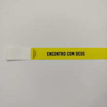 Pulseira Sintética Personalizada AMARELO (100un) - Gráfica Globalcards