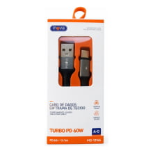 Cabo USB-A para USB-C Inova MD-13166 60W 1m Trançado Carga e Dados