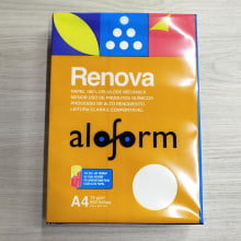 Papel Ecológico A4 75g Resma 500 folhas Celulose - Alorform Renova - Gráfica Globalcards
