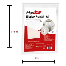 Display Frontal Quadro Aviso Multiuso A4 Cristal 1193 Maxcril - Sem fundo (un) - Gráfica Globalcards