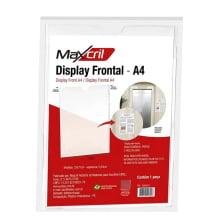 Display Frontal Quadro Aviso Multiuso A4 Cristal 1193 Maxcril - Sem fundo (un) - Gráfica Globalcards