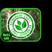 Adesivo de Papel couche 90g 9x11cm 4x0 cores sem verniz