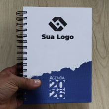 Agenda Diária 15x21cm Capa Dura Wire-o Miolo 75g Comercial Personalizada Empresa