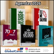 Agenda Diária 15x21cm Capa Dura Wire-o Miolo 75g Edificante - Gráfica Globalcards