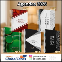 Agenda Diária 15x21cm Capa Dura Wire-o Miolo 75g Edificante - Gráfica Globalcards