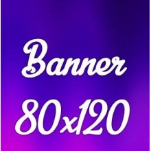 Banner Lona 280gr 80x120cm 4x0 cores