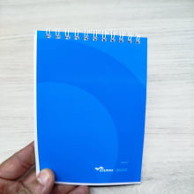 Bloco de Anotações c/ 50 Folhas - 10x14cm Acabamento wire-o - Gráfica Globalcards