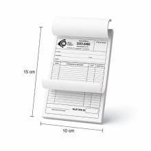 Bloco de Comanda ou Pedido Sulfite 75g Impressão PB 10x15cm 1x0 cor c/100 folhas - Gráfica Globalcards