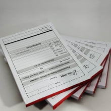 Bloco de Comanda ou Pedido Sulfite 75g Impressão PB 15x21cm 1x0 cor c/100 folhas - Gráfica Globalcards