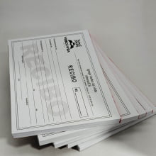 Bloco de Comanda ou Pedido Sulfite 75g Impressão PB 15x21cm 1x0 cor c/100 folhas - Gráfica Globalcards