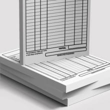 Bloco de Comanda ou Pedido Sulfite 75g Preto Branco 21x29,7cm 1x0 cor c/100 folhas