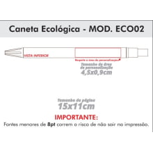 Caneta Ecológica de Papelão em Papel Kraft Personalizado - Gráfica Globalcards