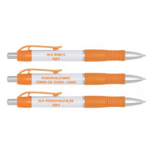 Caneta Plástica Personalizada com Detalhe Emborrachado Mod 511 Magna - Gráfica Globalcards