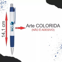 Caneta Plástica Personalizada com Detalhe Emborrachado Mod 511 Magna