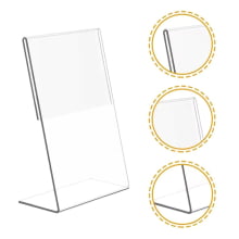 Display de Mesa em L 10x15 cm com Porta Folheto QR code Placa Pix Acrílico Transparente 2mm - Gráfica Globalcards