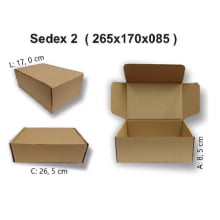 Caixa de Papelão S2 M Tamanho 270x180x90mm