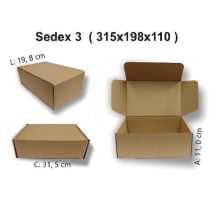 Caixa de Papelão S3 Gx Tamanho 320x200x110mm - Gráfica Globalcards