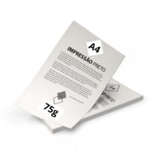 Impressão  A4 Papel Offset  75g  Preto e Branco - Gráfica Globalcards