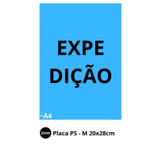 Placa de PVC / PS 2mm adesivado - A4 20x28cm