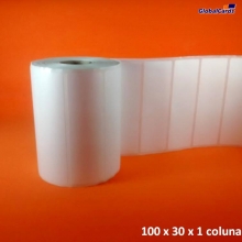 Etiqueta Adesiva BOPP  100x30mm x 1 coluna