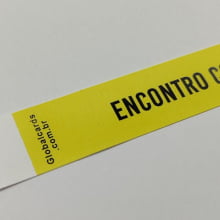 Pulseira Sintética Amarela  Personalizada