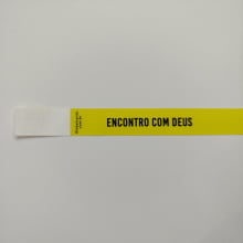 Pulseira Sintética Amarela  Personalizada - Gráfica Globalcards
