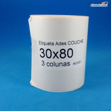 Etiqueta Ades. Couchê 30x80mm 3 colunas Etiqueta Ades. Couchê 30x80mm 3 colunas