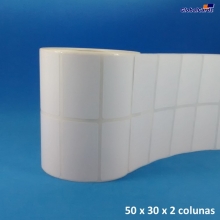 Etiqueta Adesiva Couchê 50x30mm x 2 colunas